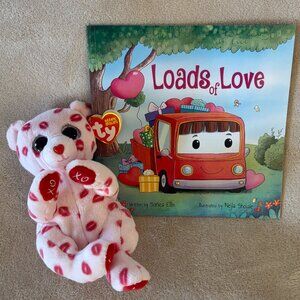 TY "VALERIE" BEANIE BELLIES and "LOADS OF LOVE" Book for Ages 3+